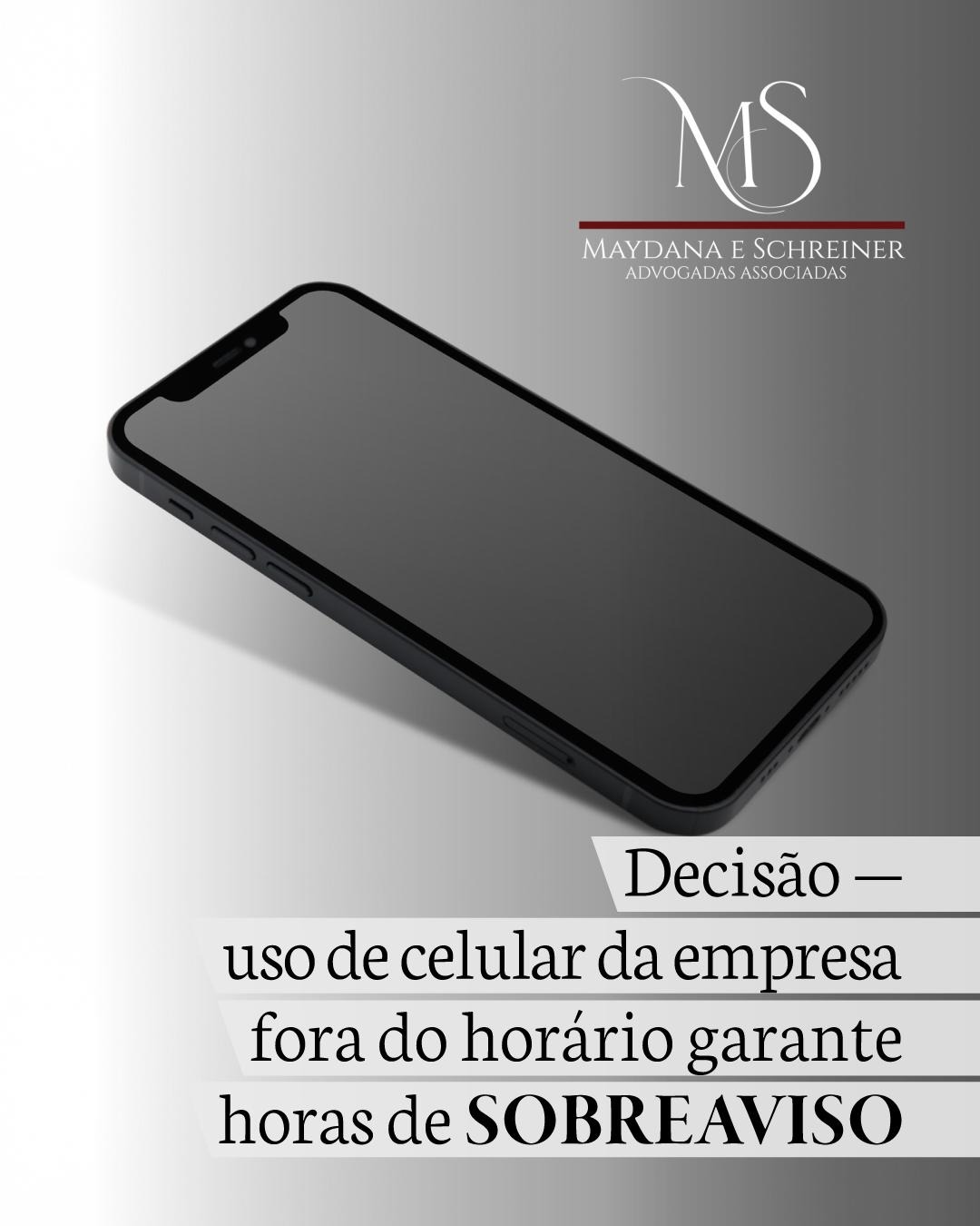 Publicação do Instagram: Uso de celular e horas de sobreaviso